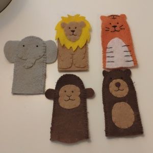 Hamdmade felt finger puppets